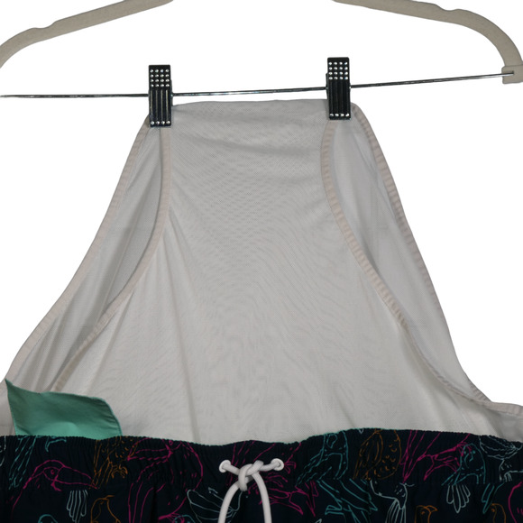 Bonobos Swim Trunks Men Large Blue Pull On Birds Tropical Pockets Board Shorts - Picture 8 of 9